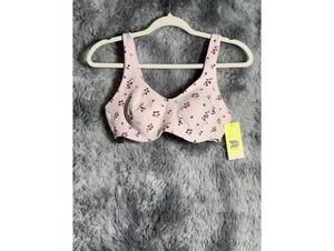 All In Motion Women's Soft Wireless Bra Pink Floral Medium